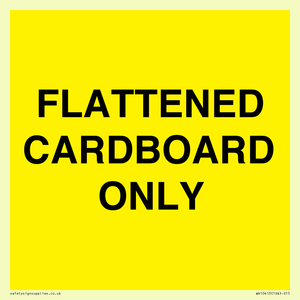 FLATTENED CARDBOARD ONLY